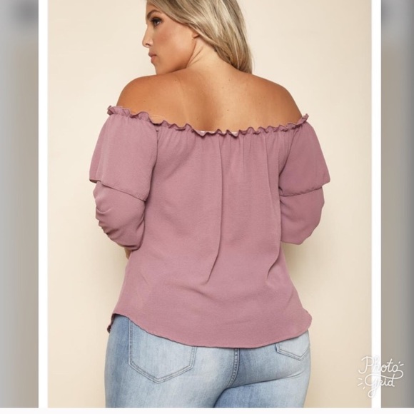 NEW PLUS [1X Left] Lavender Off-Shoulder top - Picture 5 of 8